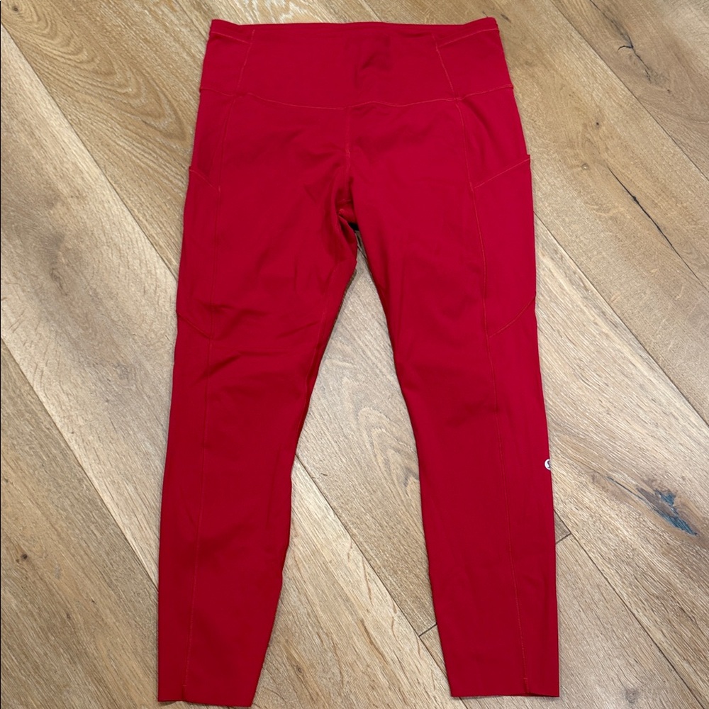 Lululemon Women’s Red Athletic Leggings w pockets
